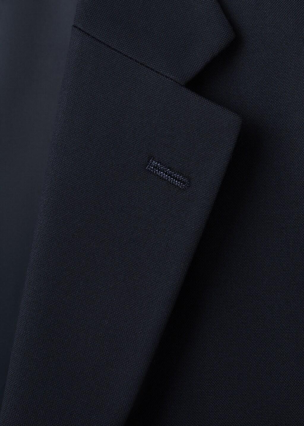 Blue Milan Slim-Fit Suit Jacket, Navy, large image number 5
