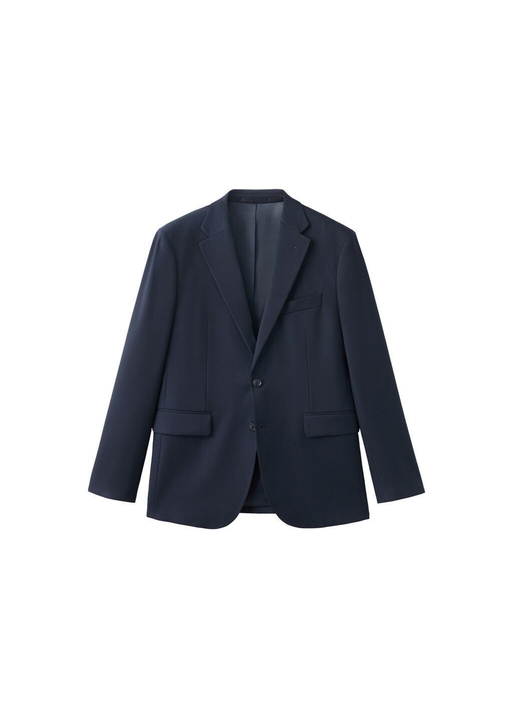 Blue Milan Slim-Fit Suit Jacket, Navy, large image number 6