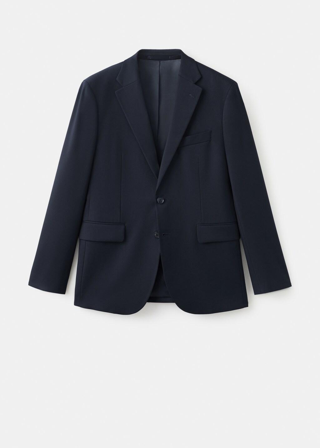 Blue Milan Slim-Fit Suit Jacket, Navy, large image number 7