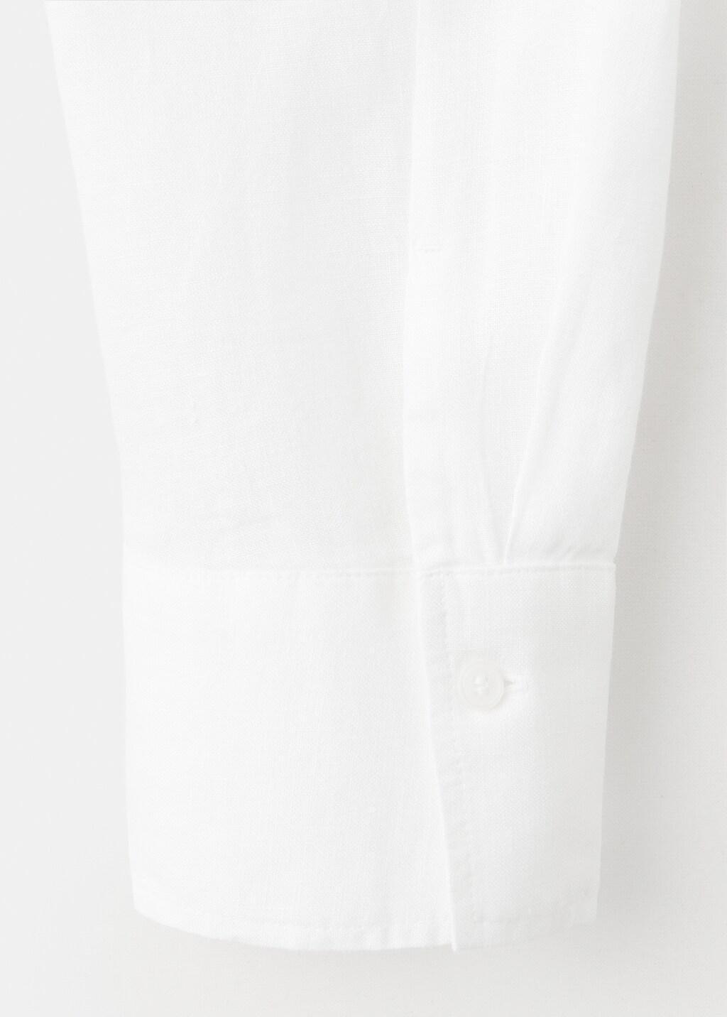 White Pocket Linen Shirt, Natural White, large image number 5