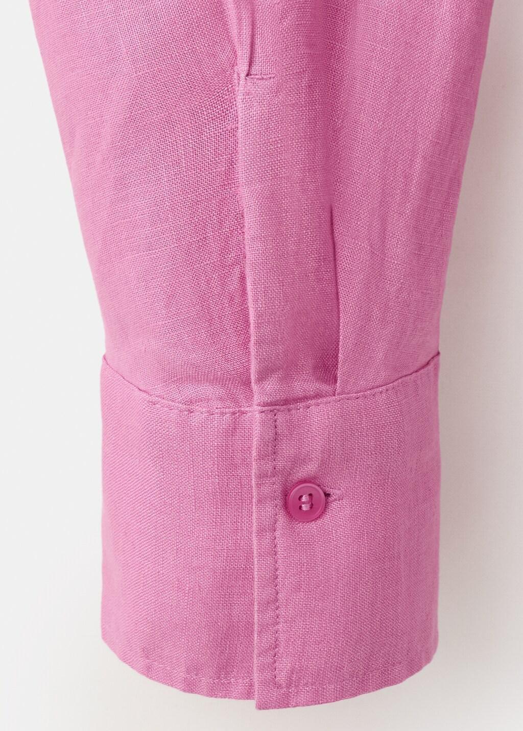 Pink Pocket Linen Shirt, Pink, large image number 4