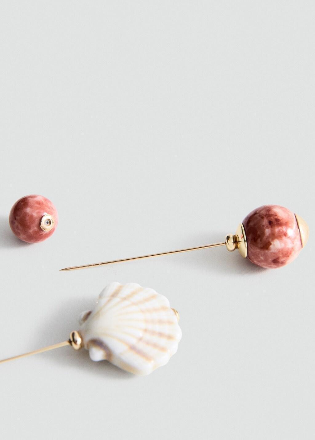 Gold Set Of 2 Combined Brooches, Gold, large image number 1