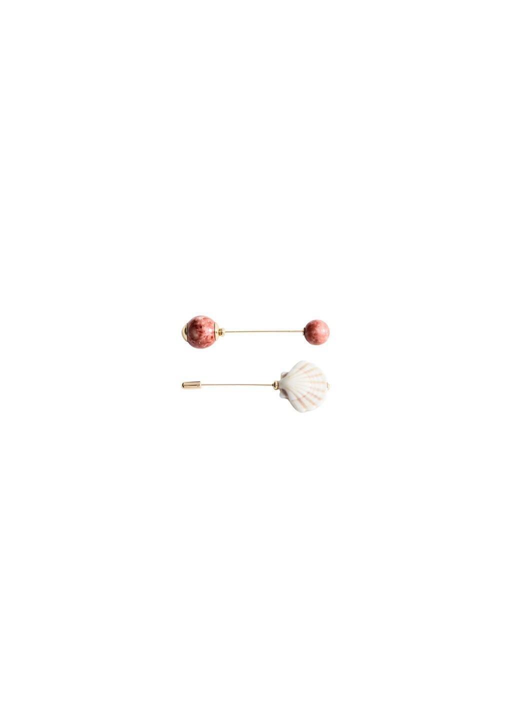 Gold Set Of 2 Combined Brooches, Gold, large image number 2