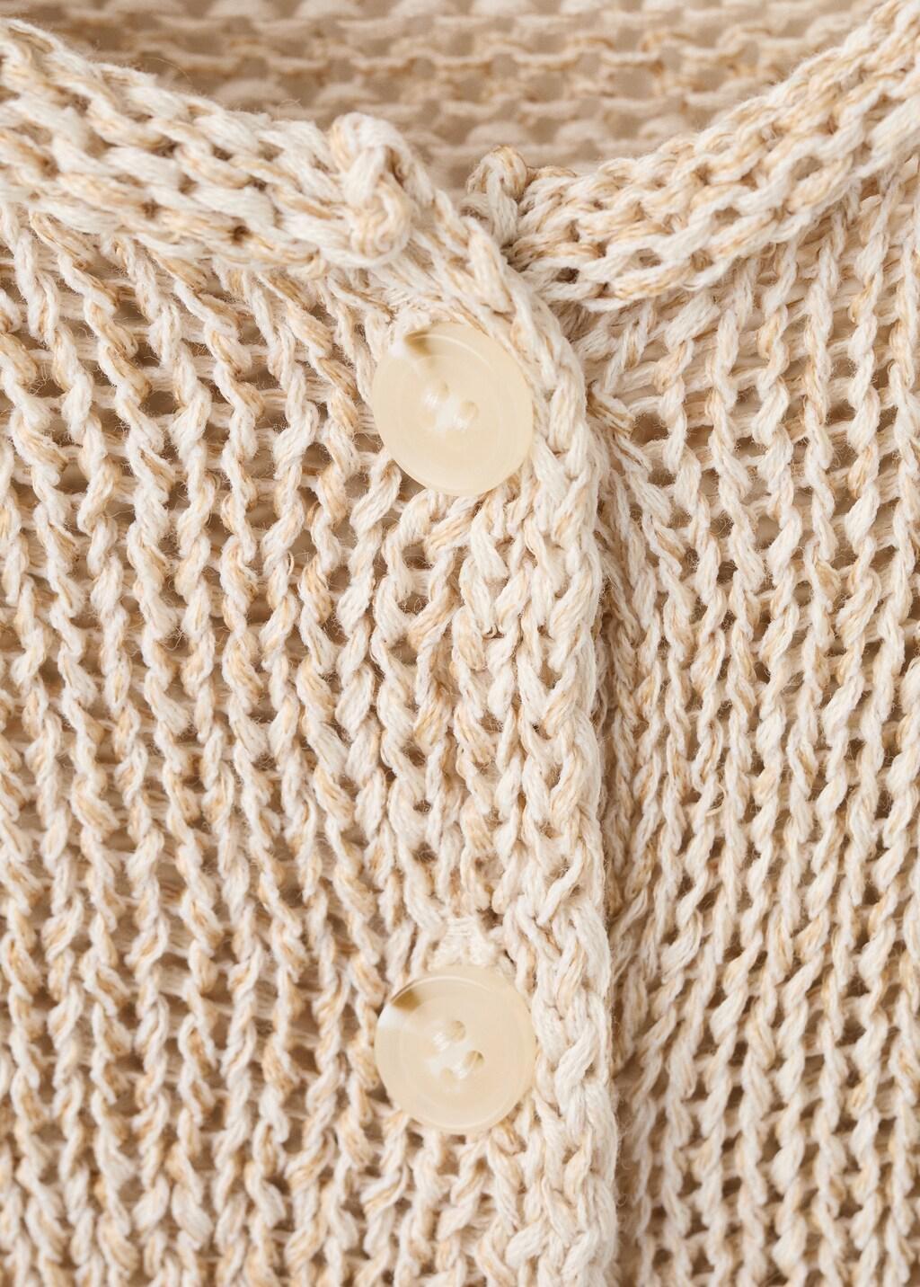 Beige Buttoned Marl Knit Gilet, Light Beige, large image number 1