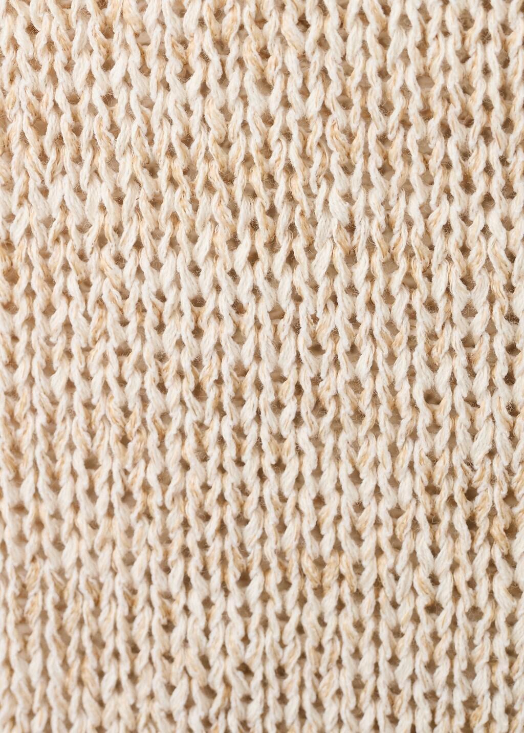 Beige Buttoned Marl Knit Gilet, Light Beige, large image number 5
