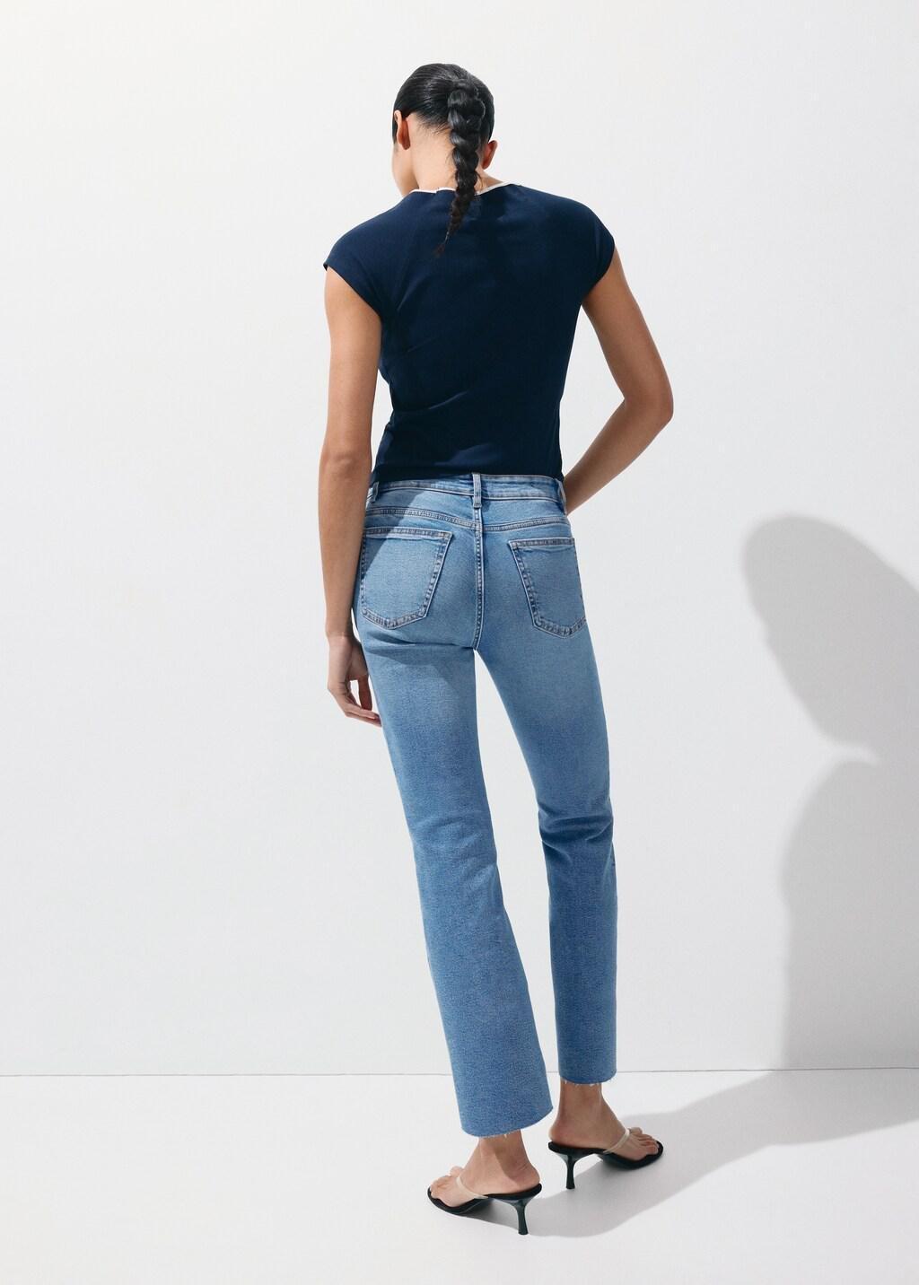 Blue Sienna Flared Cropped Jeans, Open Blue, medium