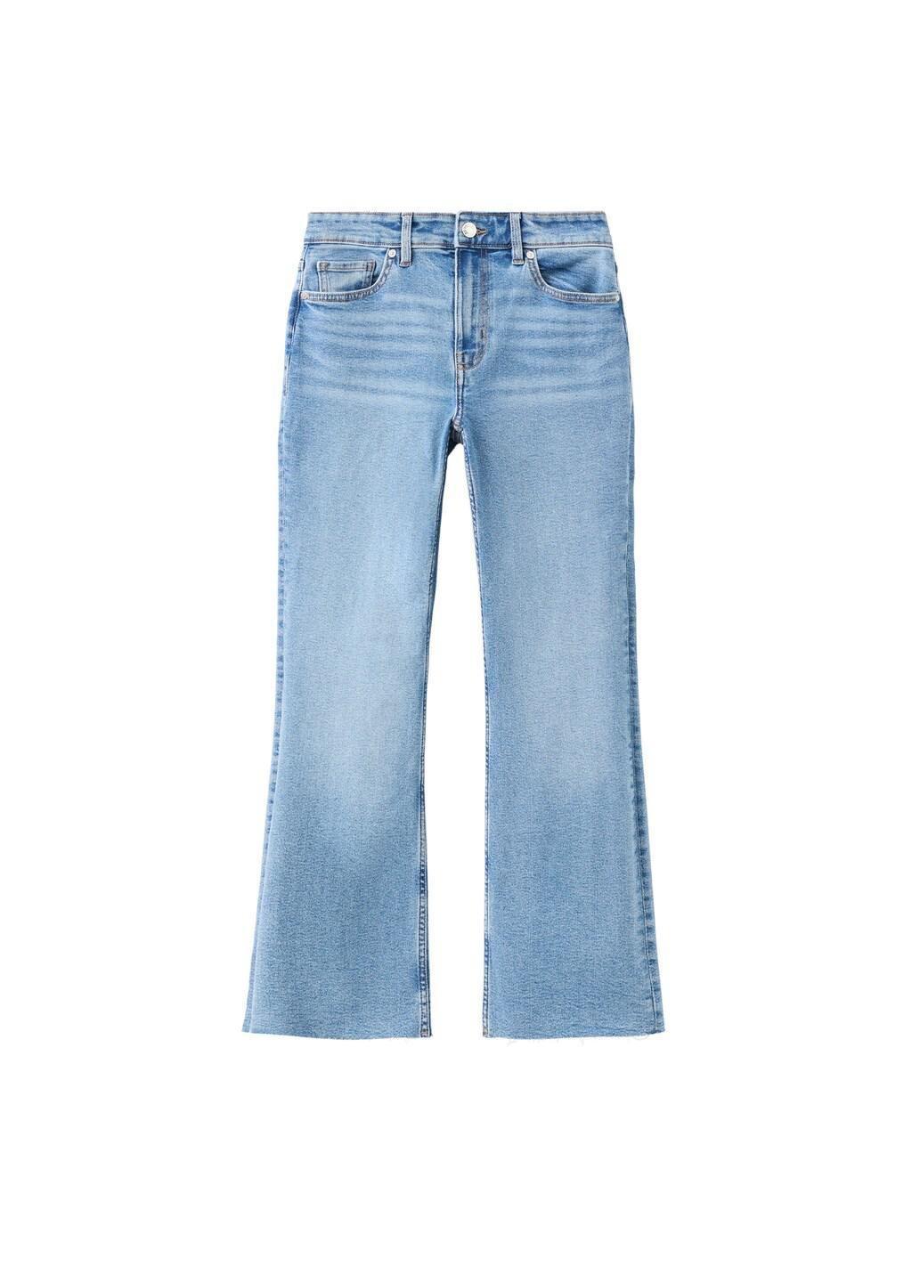 Blue Sienna Flared Cropped Jeans, Open Blue, large image number 7
