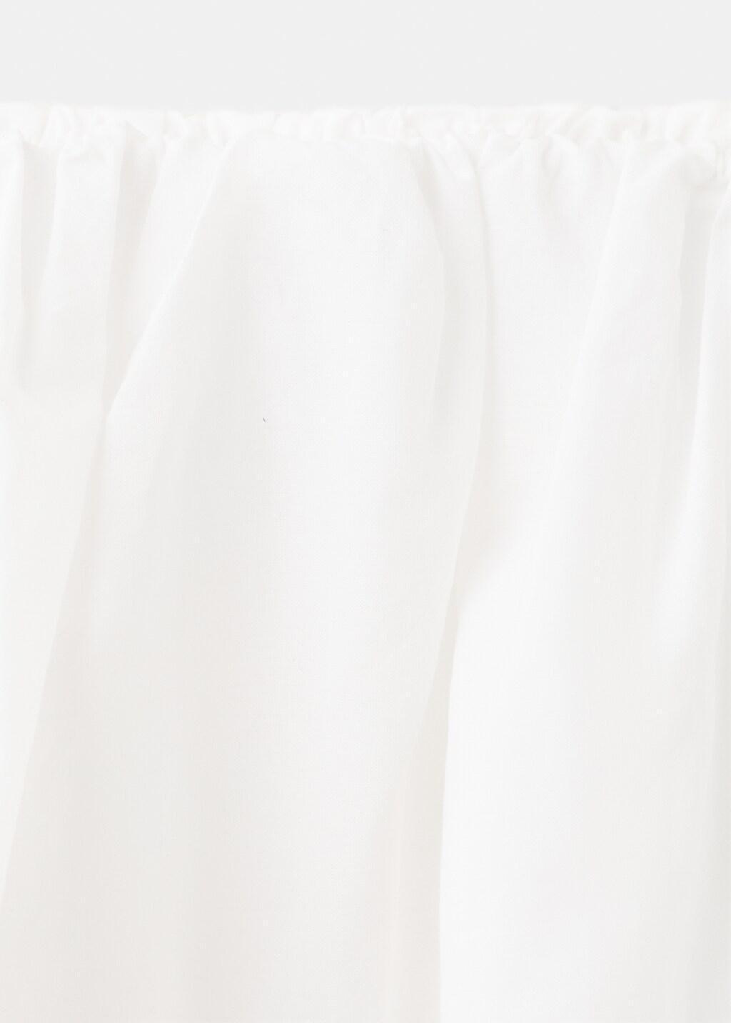 White Midi Skirt With Embroidered Details, Natural White, large image number 5
