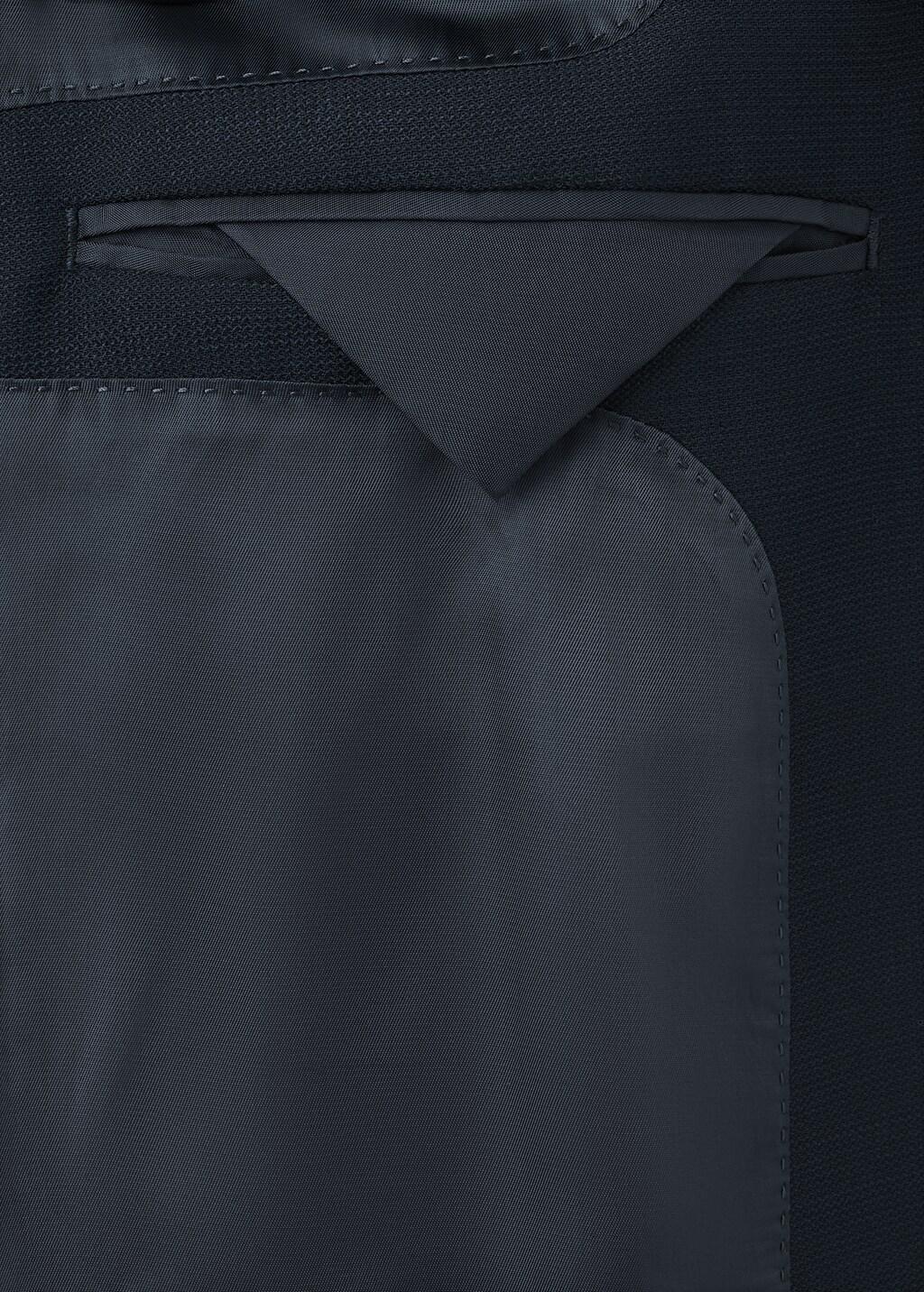 Blue Slim-Fit Jacket With Pockets, Navy, medium