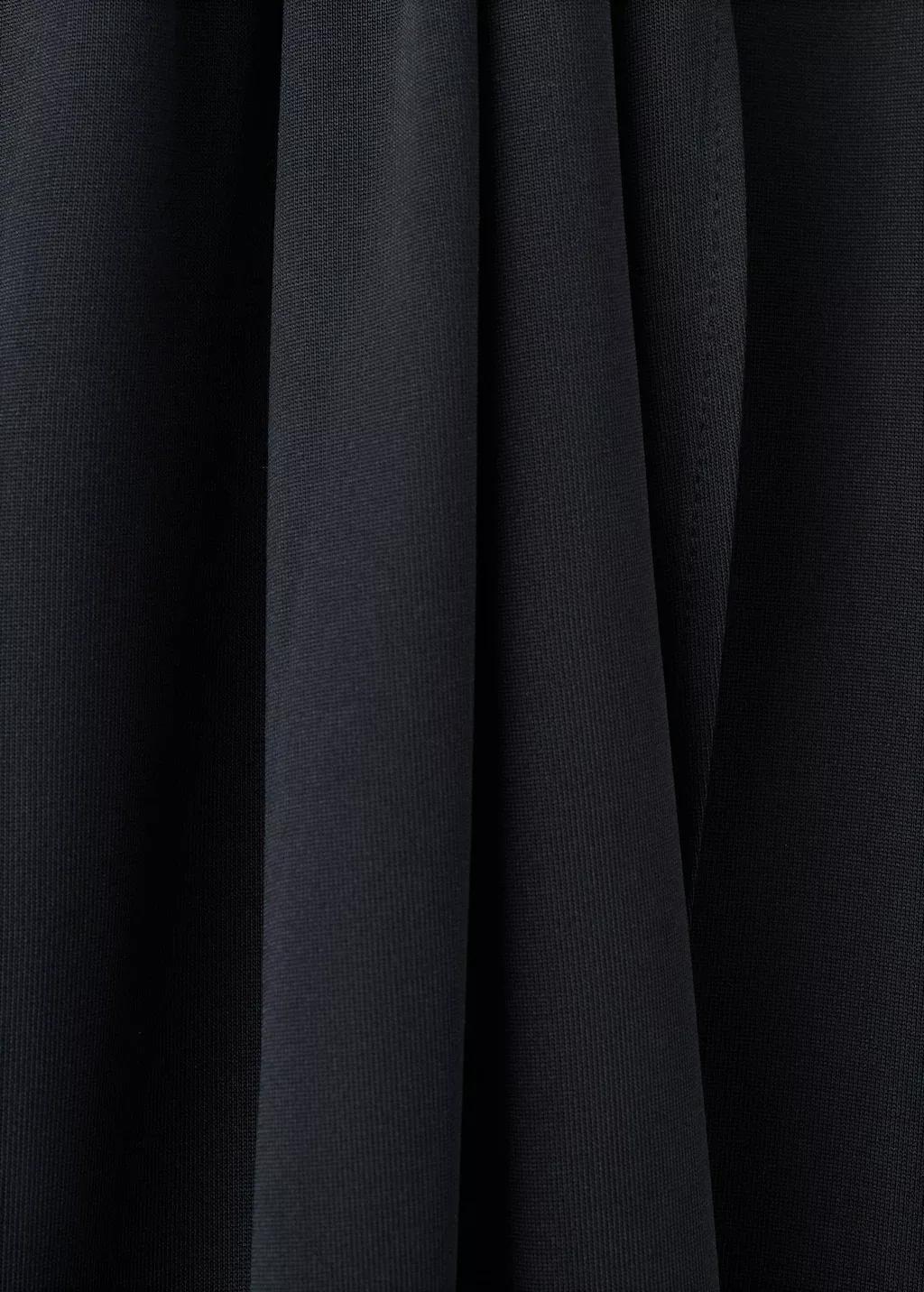 Grey Ruched Fitted Skirt, Charcoal, large image number 5