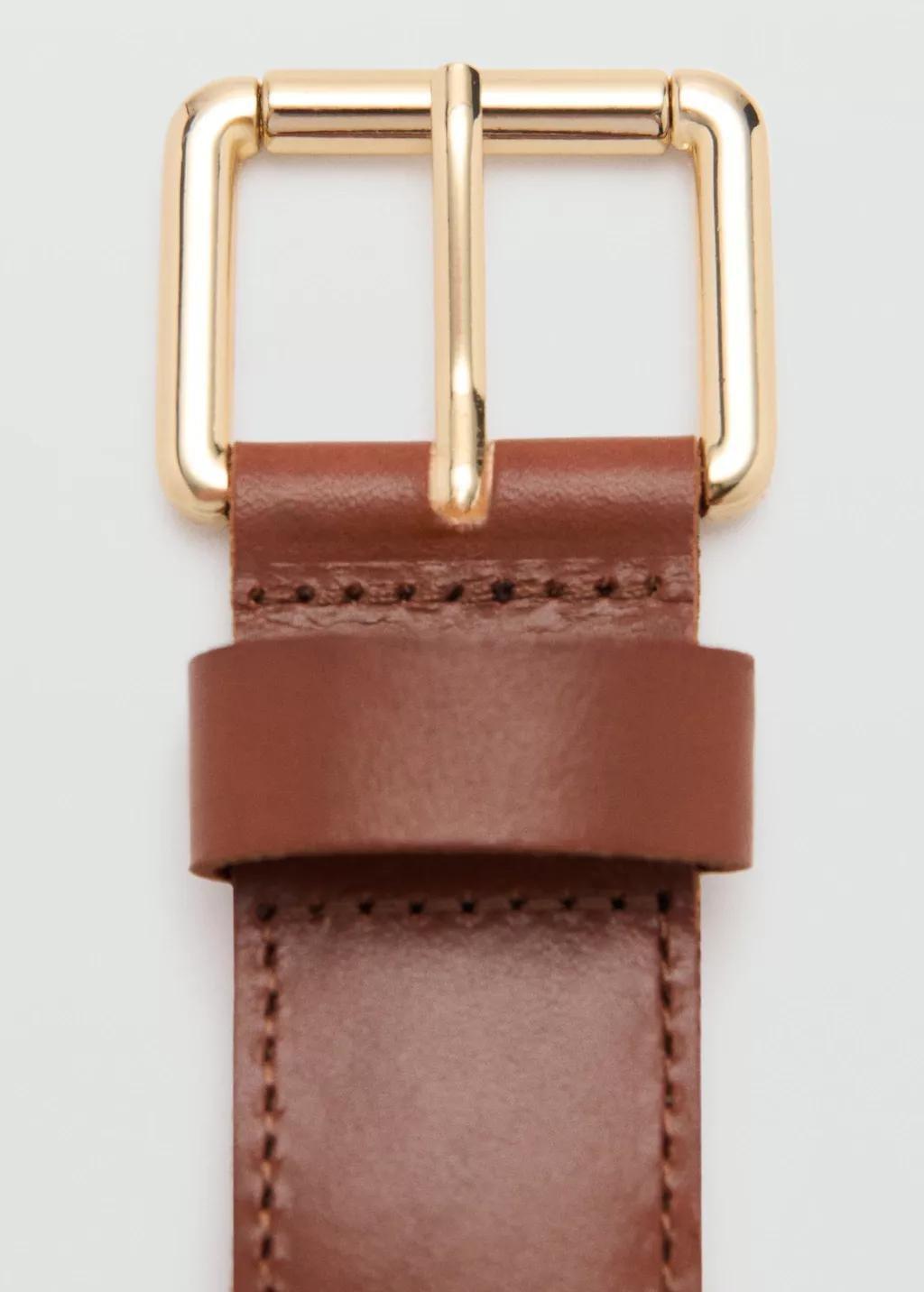Brown Braided Leather Belt, 0201_30, large image number 2