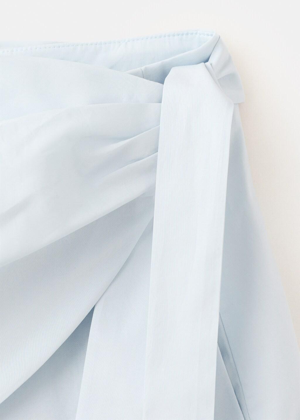 Blue Lt Pastel Straight-Leg Trousers With Detachable Scarf, Light-Pastel Blue, large image number 1