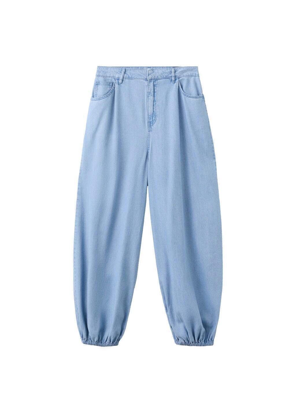 Blue High-Waisted Baggy Jeans, Open Blue, large image number 6