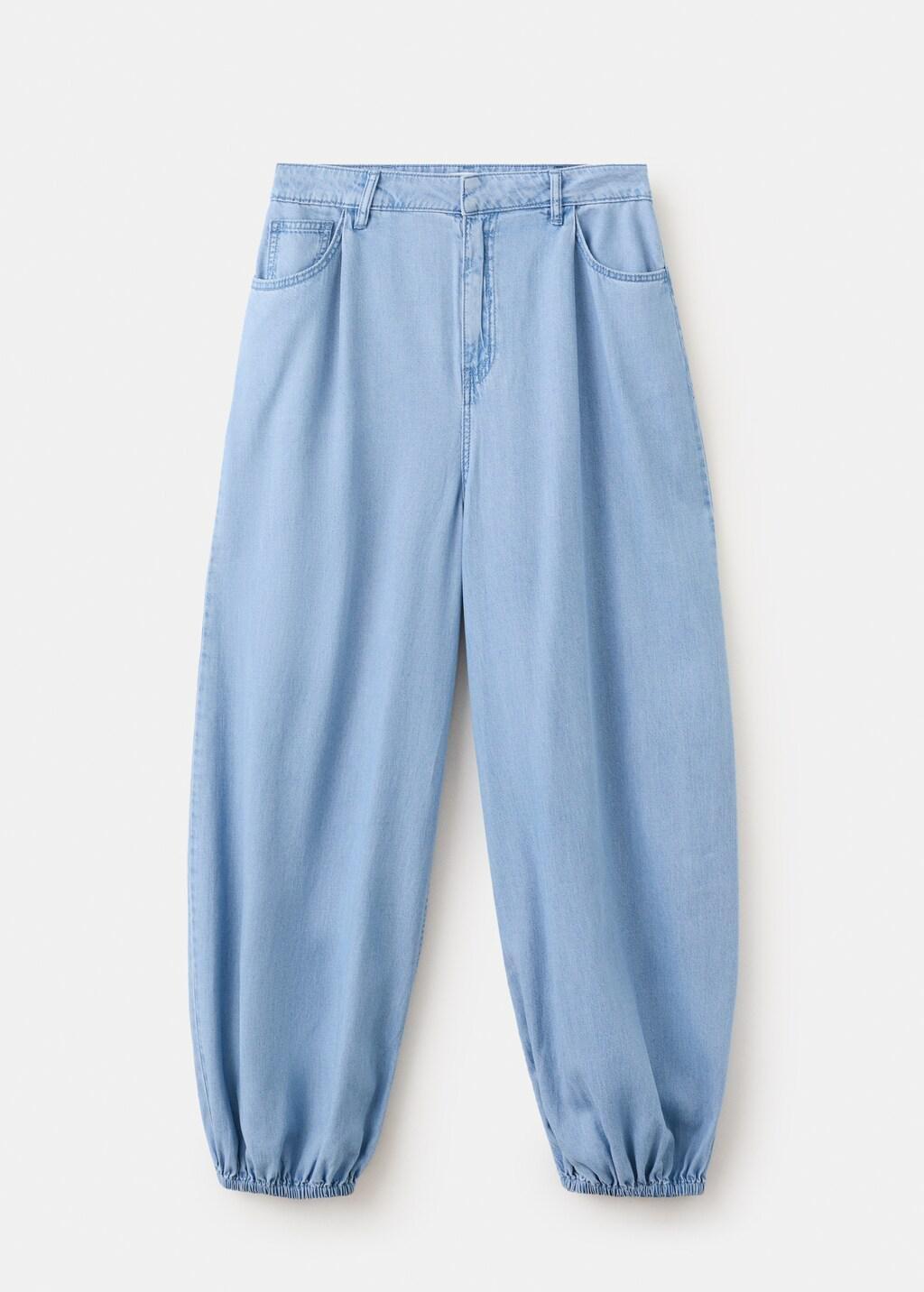 Blue High-Waisted Baggy Jeans, Open Blue, large image number 7