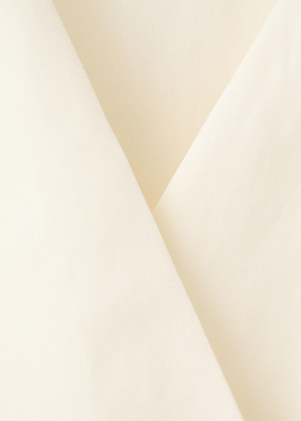 Beige Linen Blend Cross-Over Jumpsuit, Light Beige, large image number 4