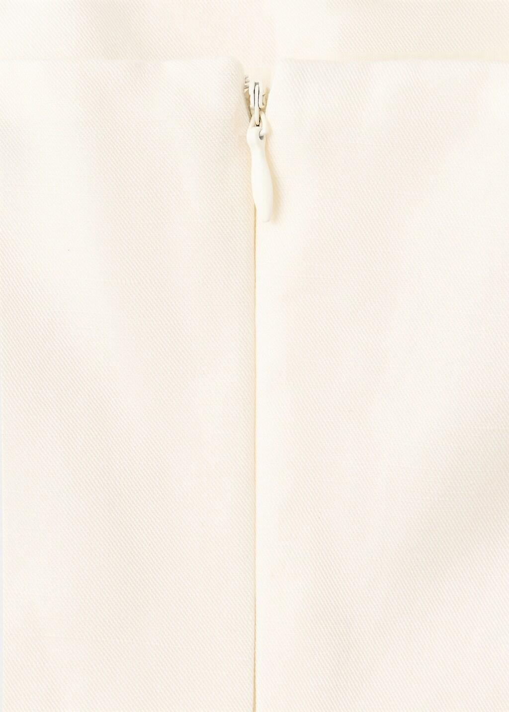 White Linen Strapless Top, Natural White, large image number 5