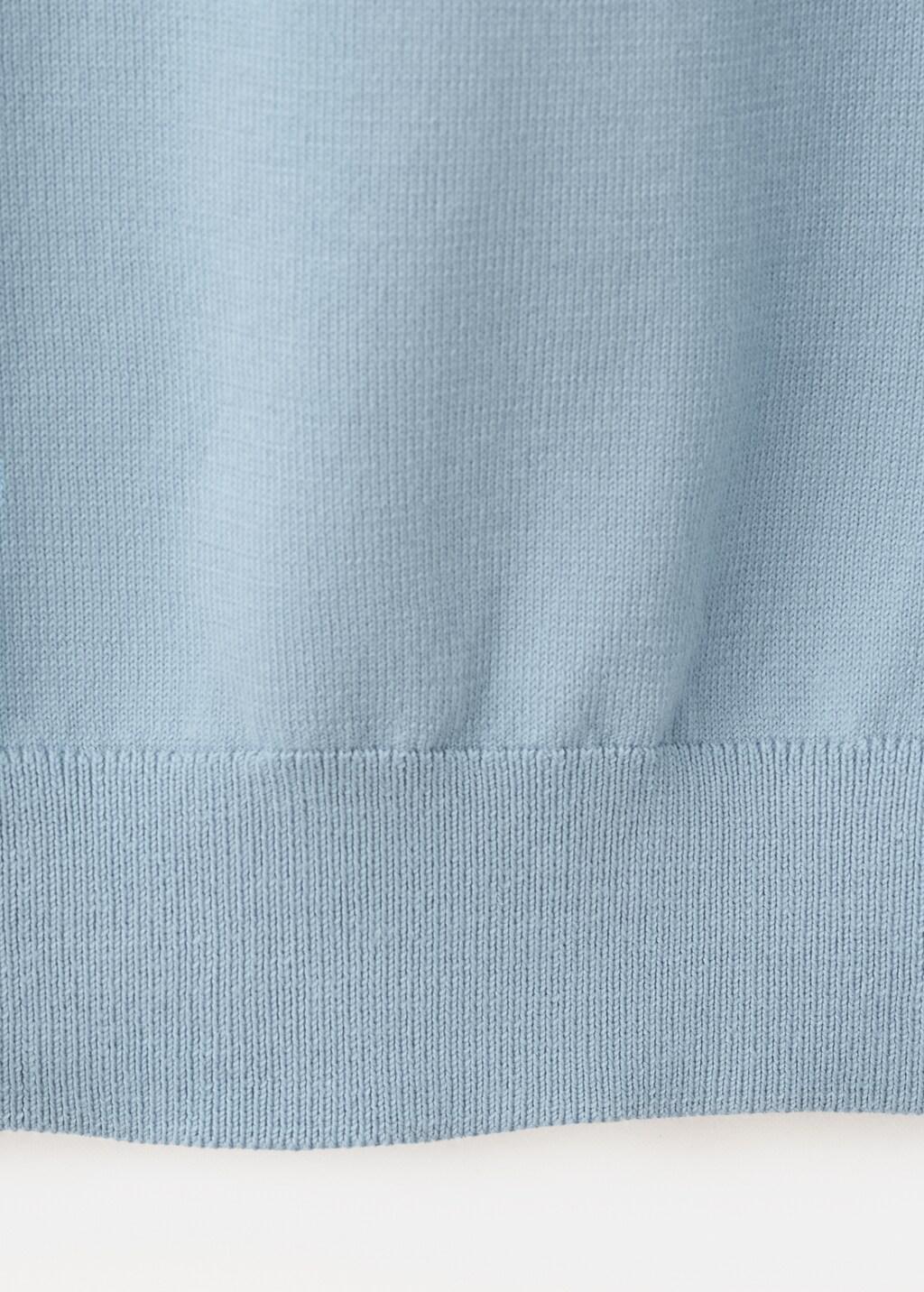 Turquoise 100% Cotton Fine Knit Polo, Turquoise - Aqua, large image number 5