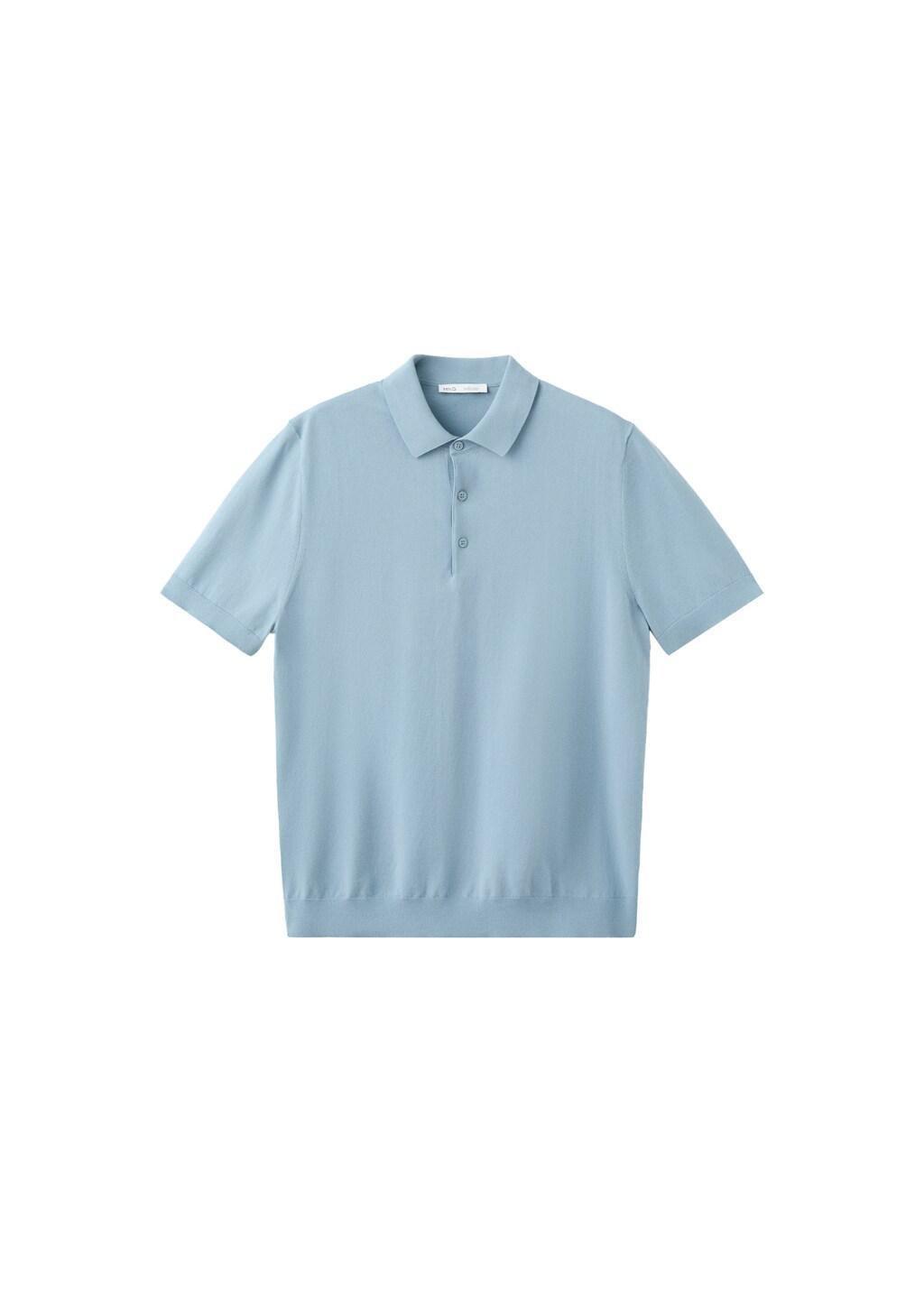 Turquoise 100% Cotton Fine Knit Polo, Turquoise - Aqua, large image number 6
