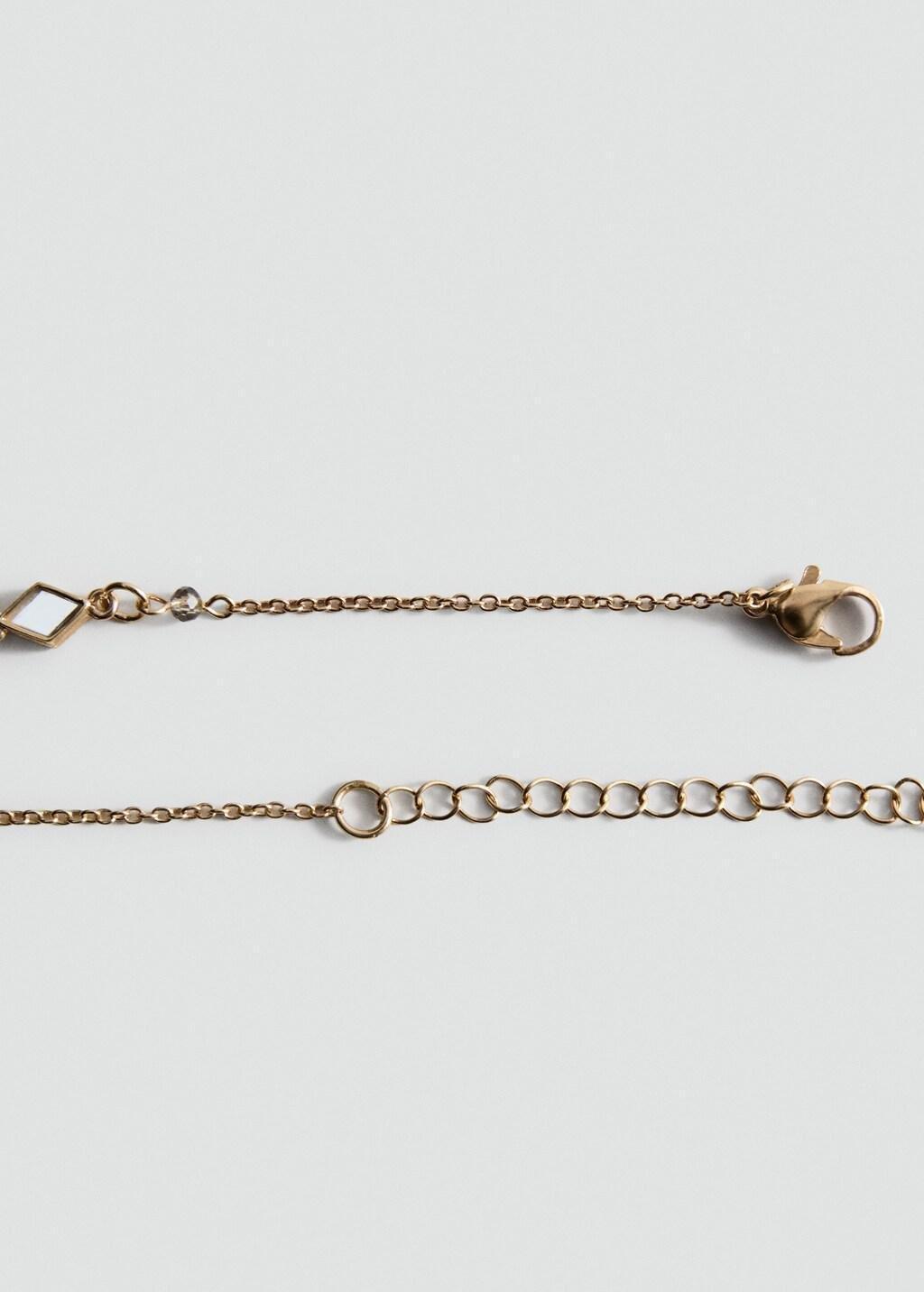 Gold Crystal Pendant Necklace, Gold, medium
