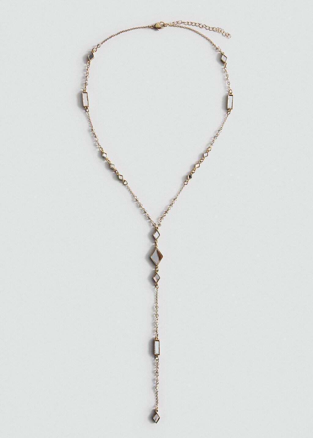 Gold Crystal Pendant Necklace, Gold, large image number 3