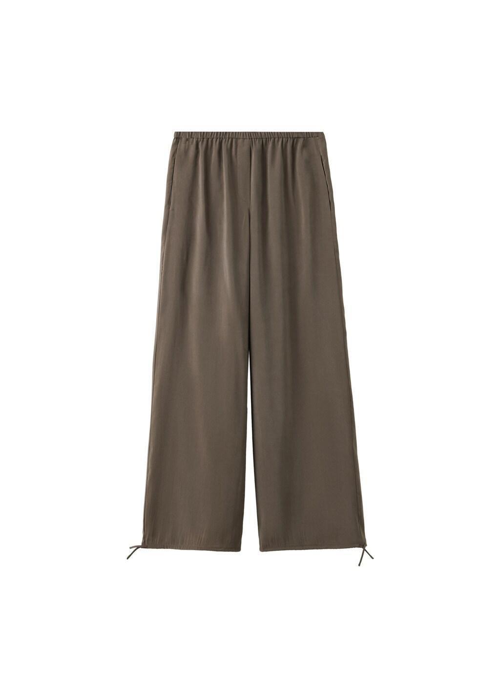 DARK BROWN Elastic waist harem pants, Dark Brown, large image number 3