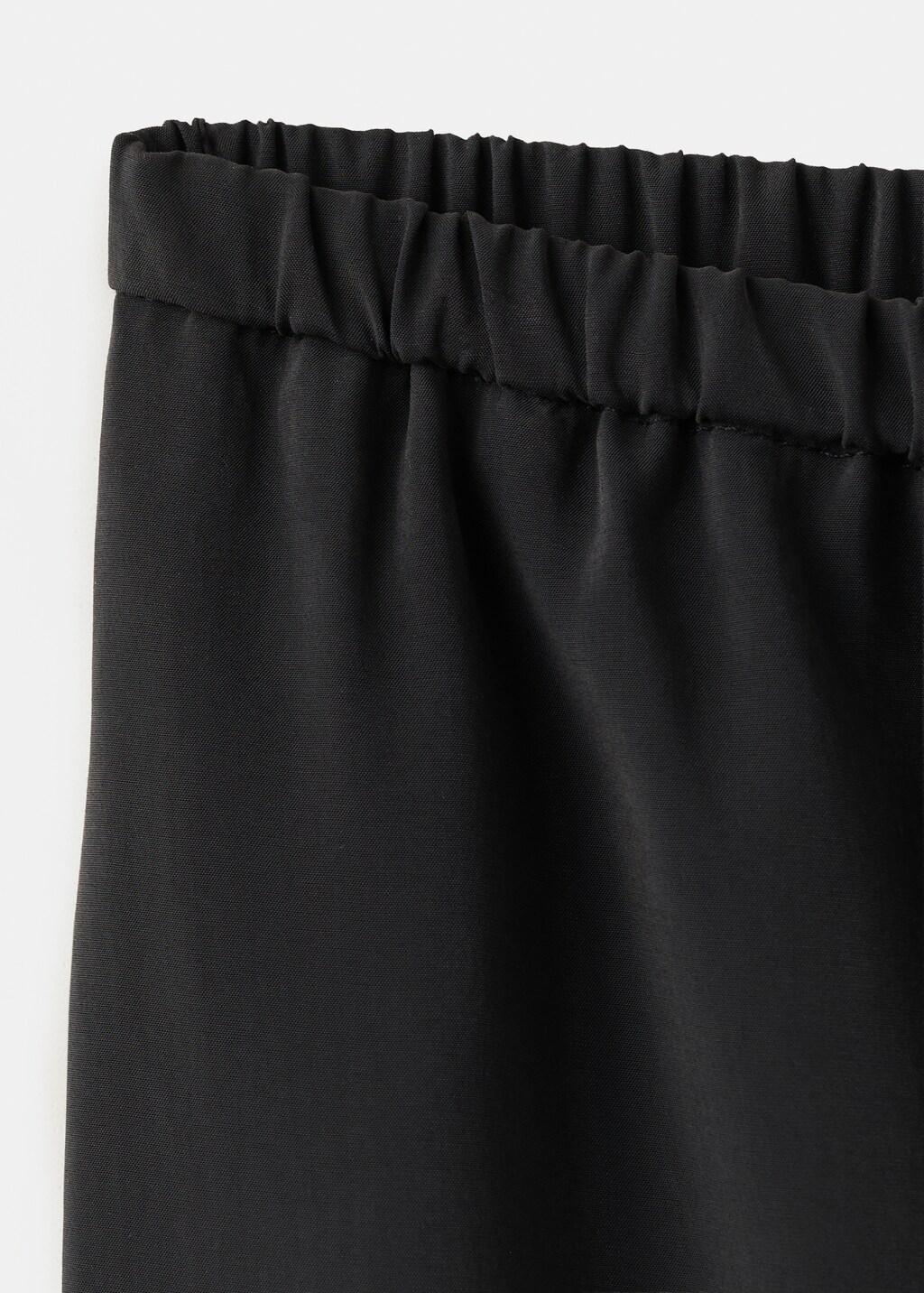 Black Elastic Waist Harem Pants, Black, large image number 4
