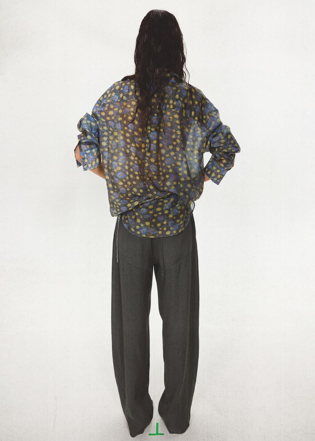 BLACK Straight-leg suit trousers with stitching details, Black, large image number 2