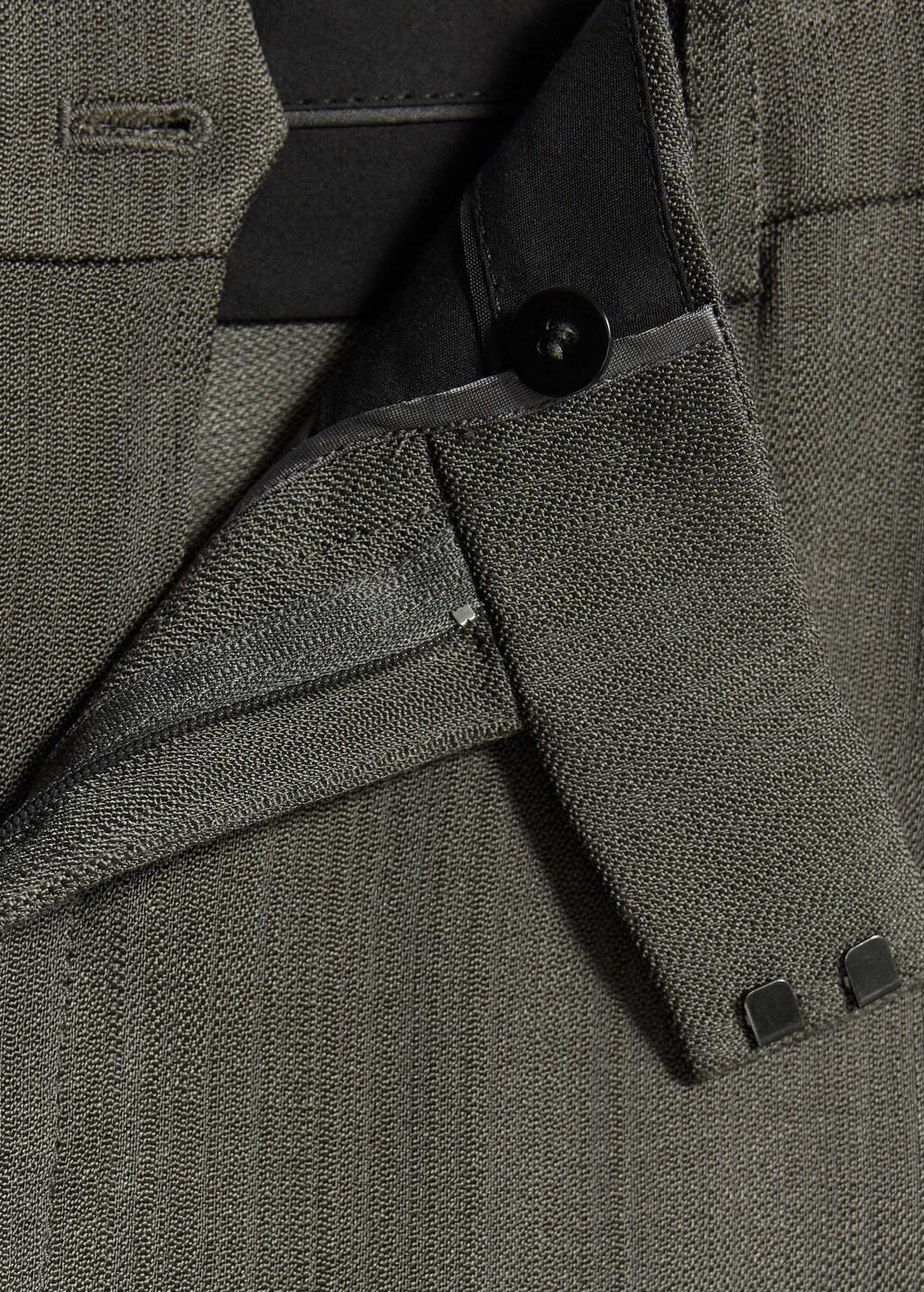 BLACK Straight-leg suit trousers with stitching details, Black, large image number 5