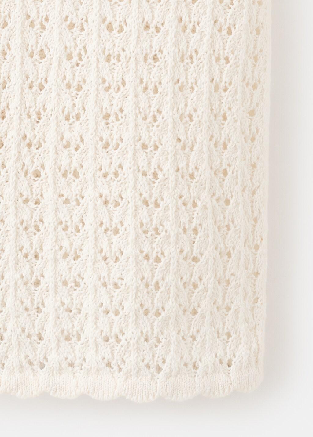 Beige Open-Knit Toggle Cardigan, Light Beige, large image number 5