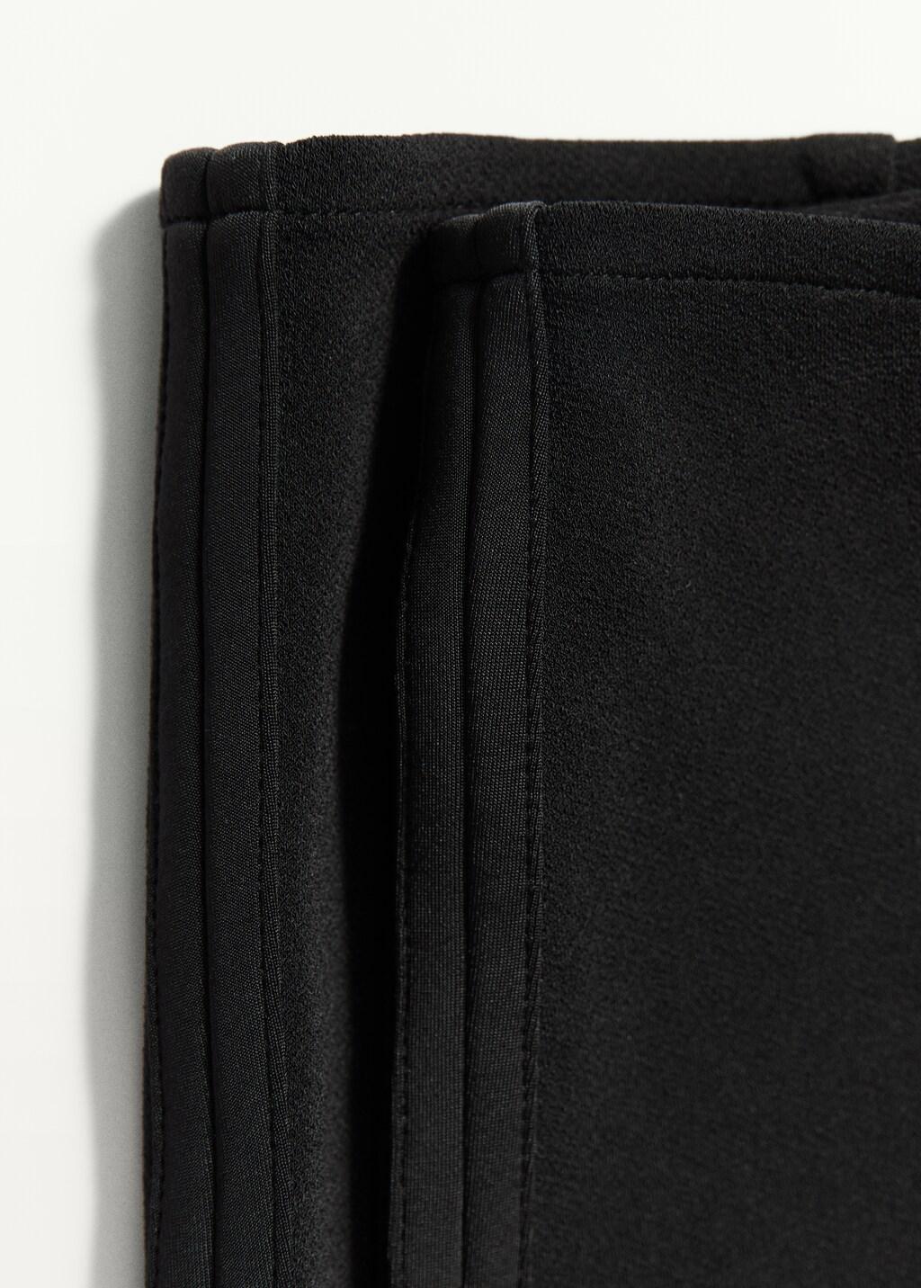 Black Capri Trousers With Openings, Black, large image number 5
