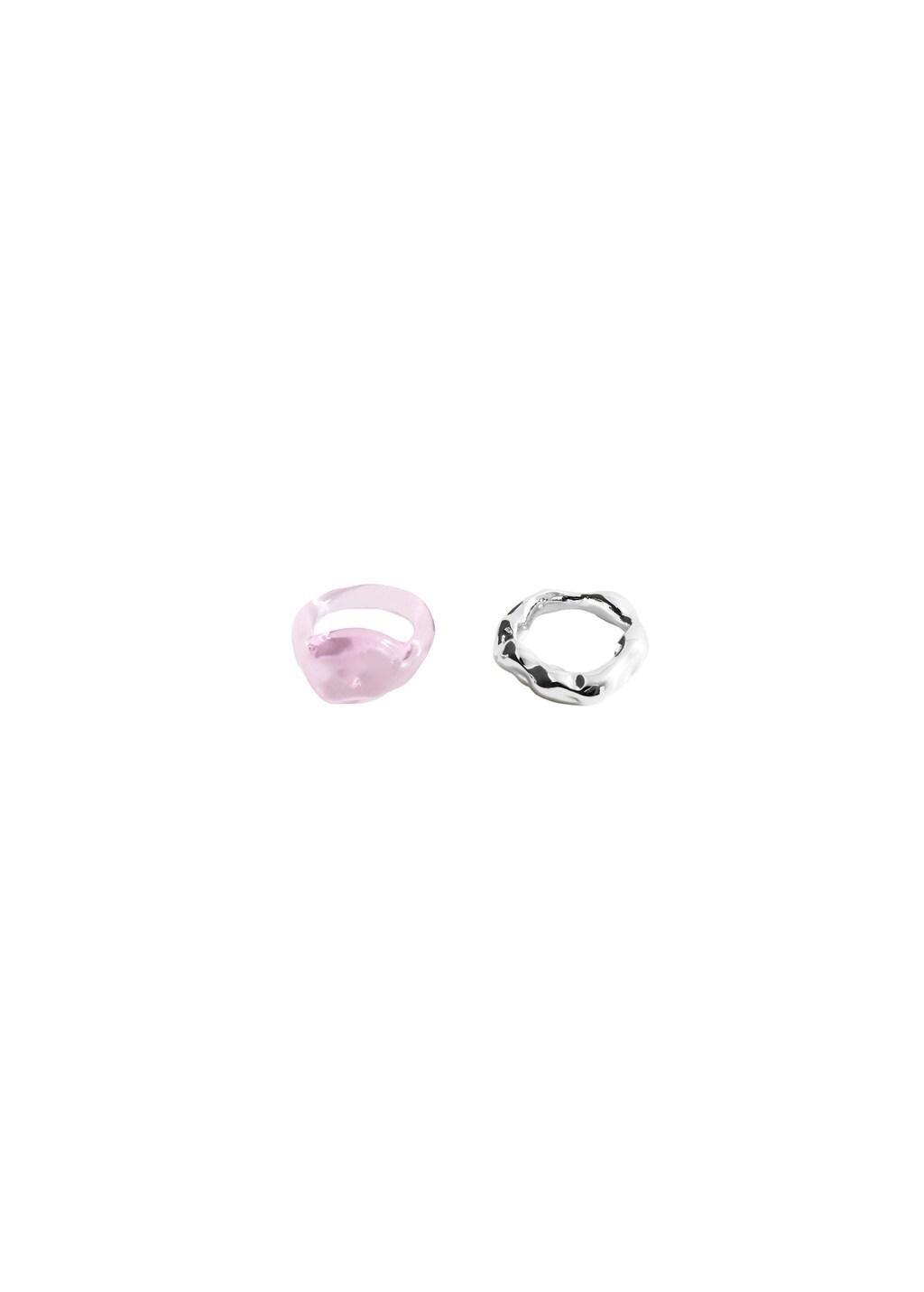 Silver Set Of Rings With Irregular Design, Silver, large image number 4