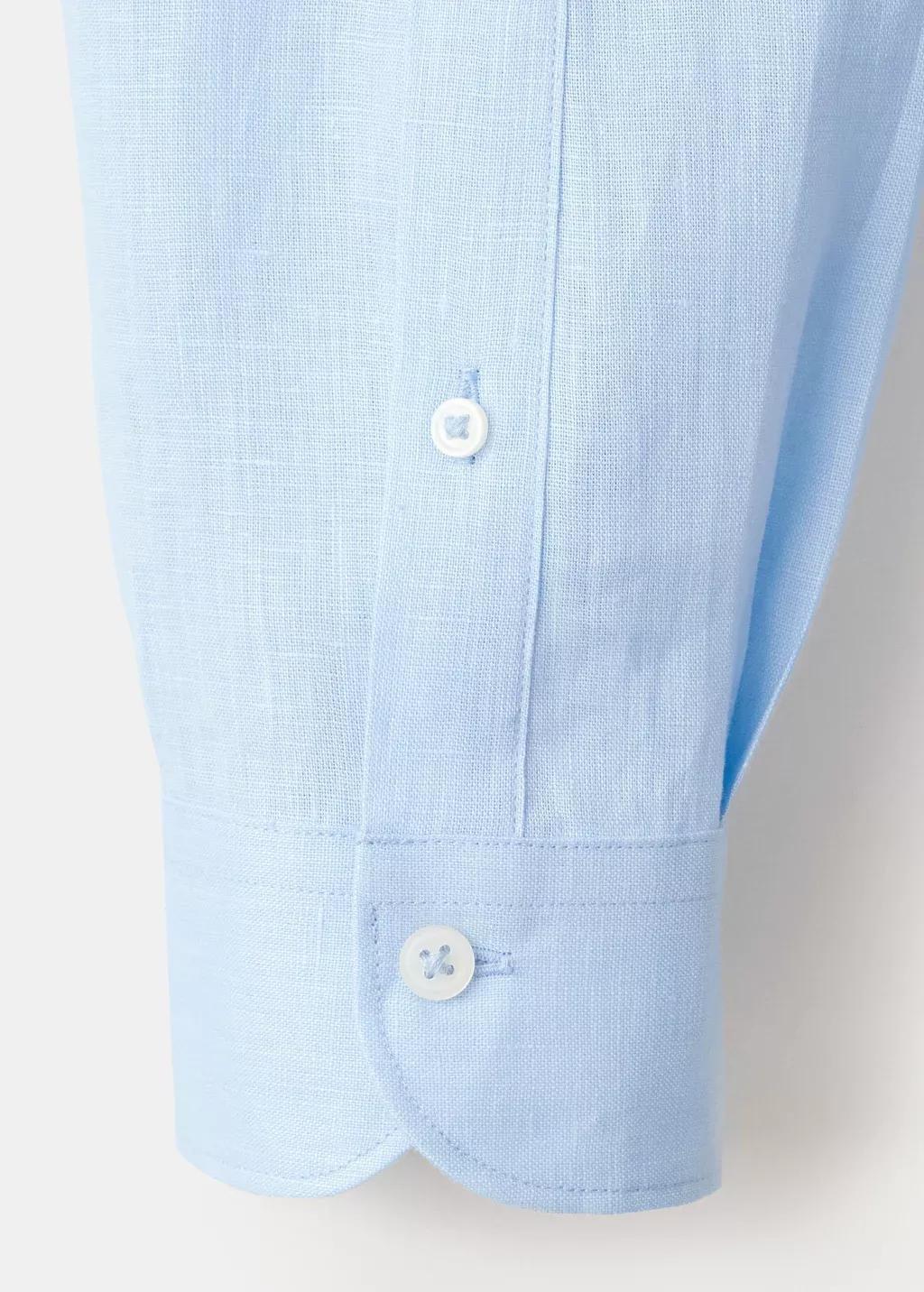 LT-PASTEL BLUE Regular-fit 100% linen shirt, Light-Pastel Blue, large image number 4
