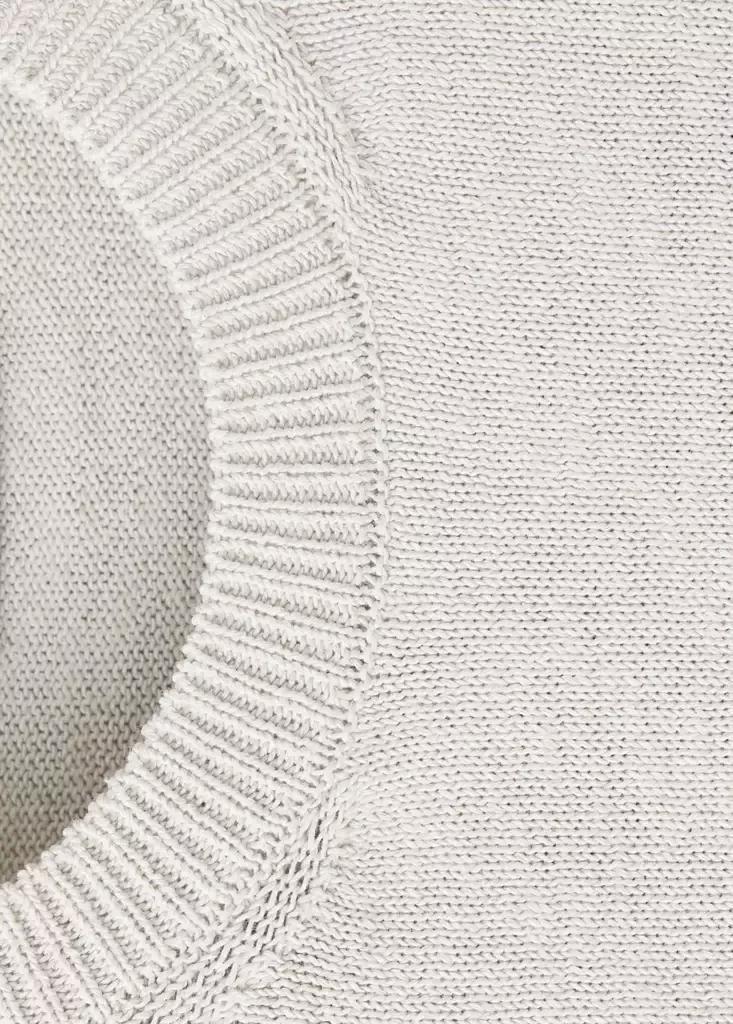 Grey Ribbed Lace-Trimmed Jumper, Light Pastel Grey, large image number 9