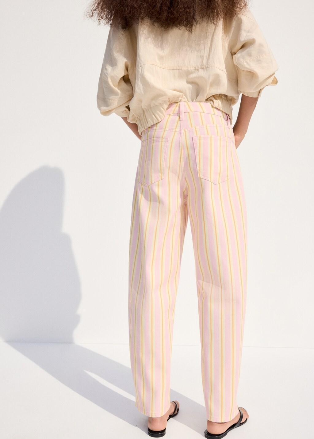 Pink Lt Pastel Balloon Striped Jeans, Light-Pastel Pink, large image number 2