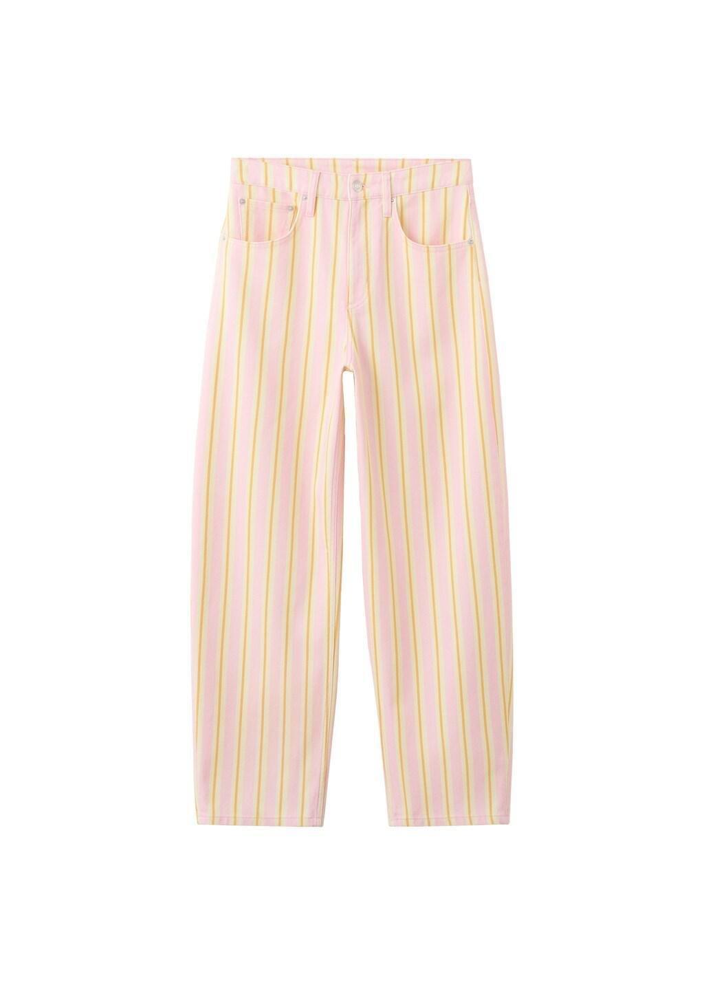 Pink Lt Pastel Balloon Striped Jeans, Light-Pastel Pink, large image number 7