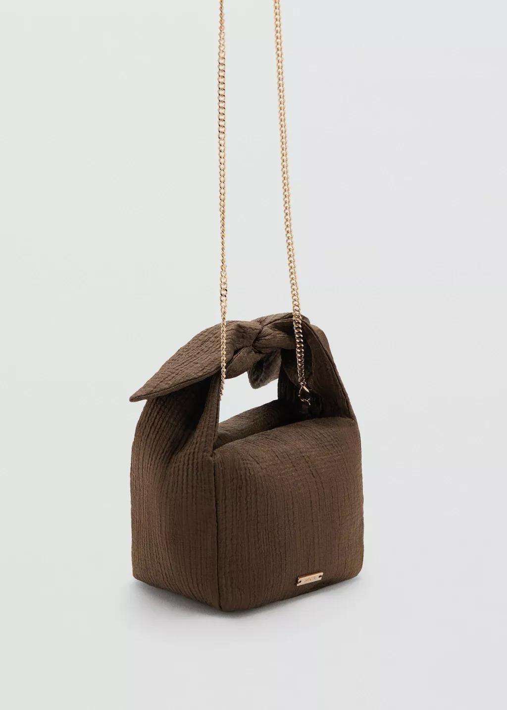 Brown Bamboula Handbag With Bow, Medium Brown, large image number 0