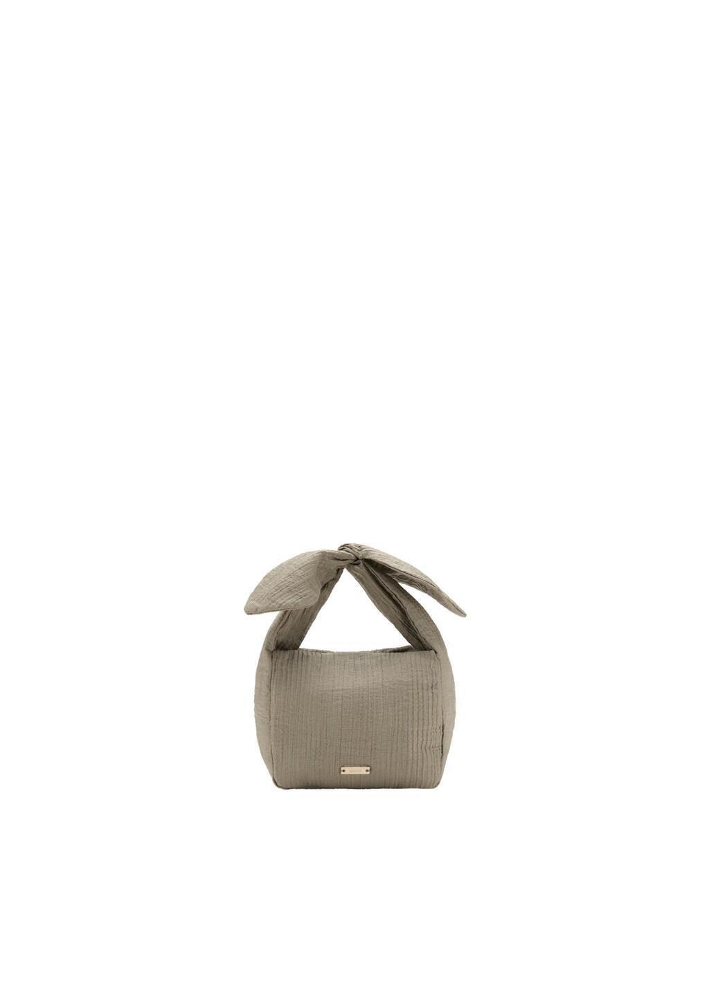 Grey Bambula Handbag With Bow, 0201_93, large image number 2