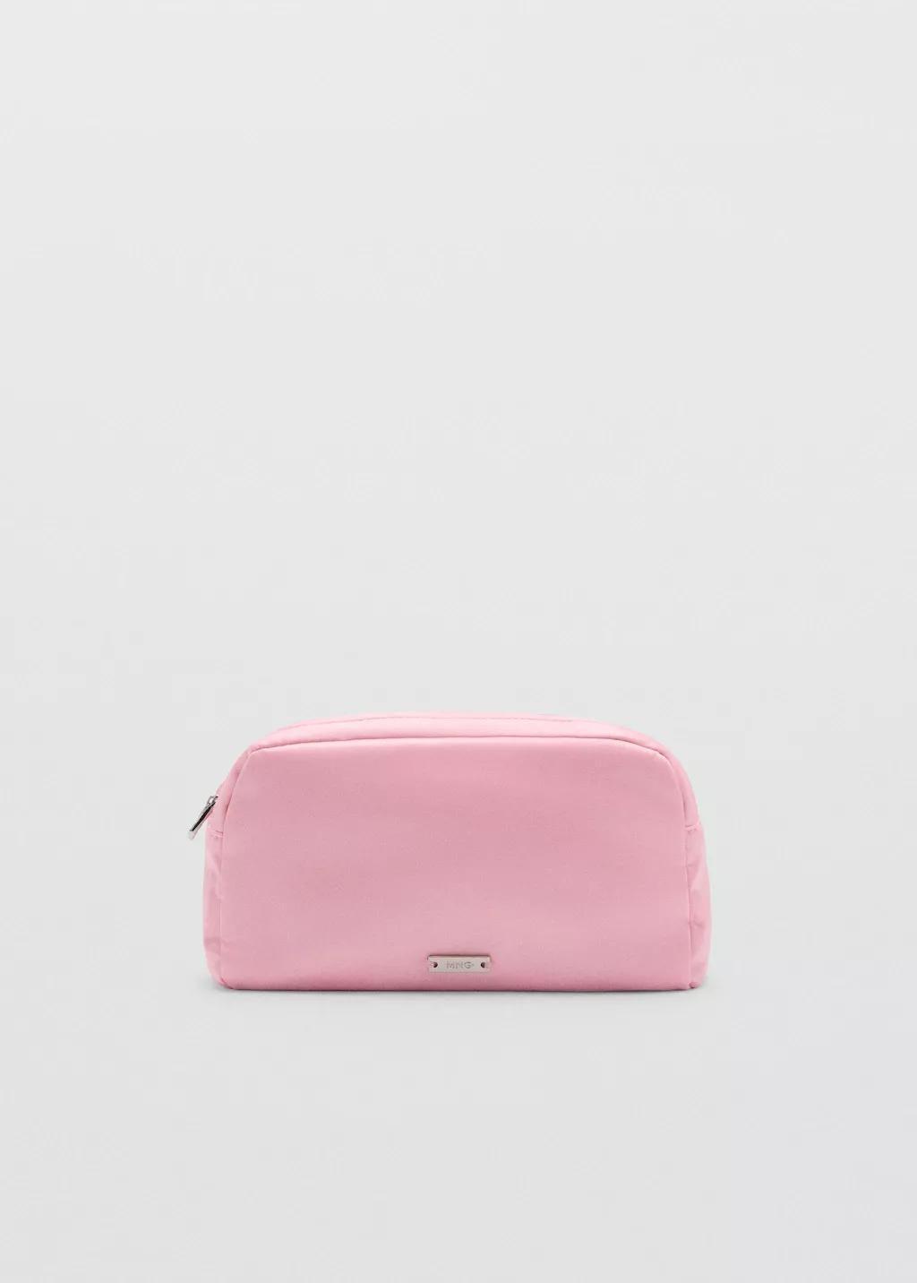 Pink Satin Double-Pocket Vanity Bag, Pink, large image number 3
