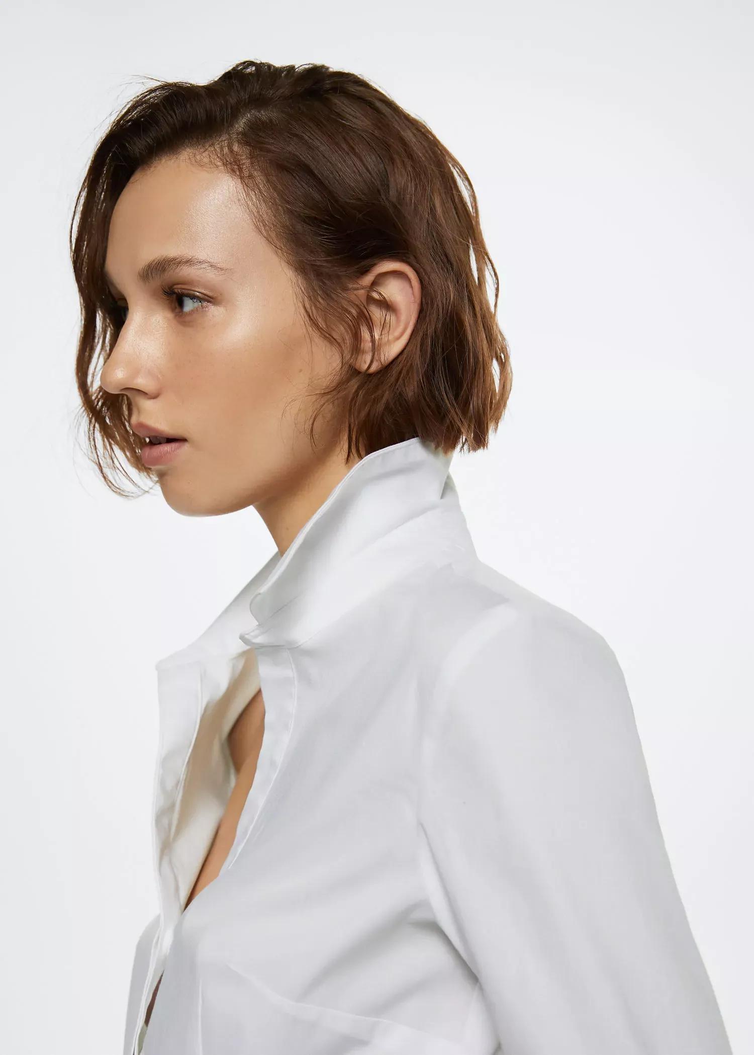 natural white Essential cotton-blend shirt, , large image number 0