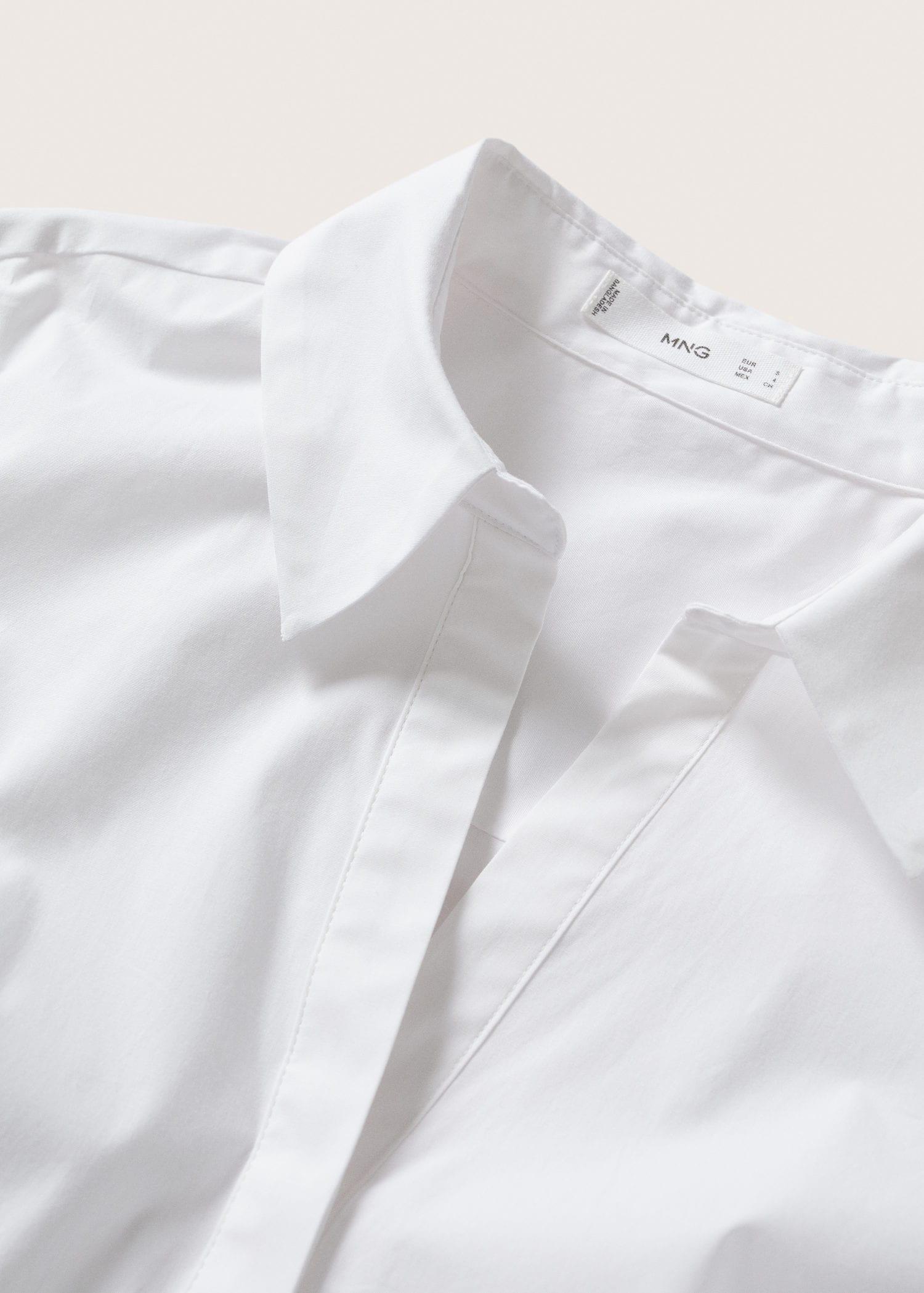 natural white Essential cotton-blend shirt, , large image number 6