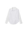 Mango - natural white Essential cotton-blend shirt