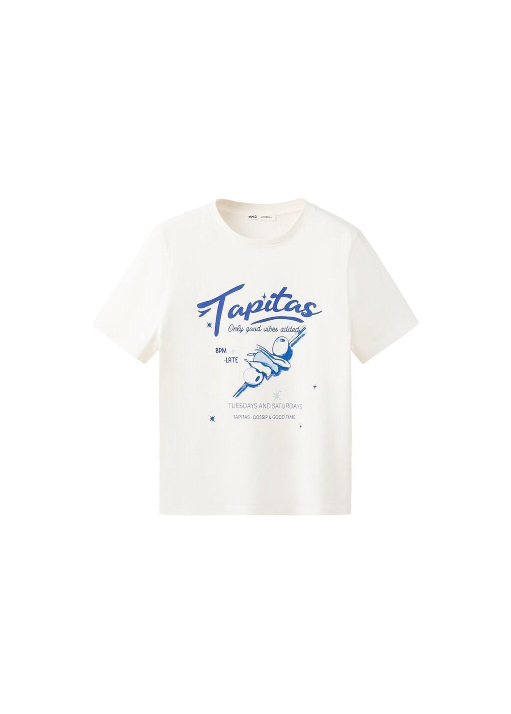 Blue Printed Cotton-Blend T-Shirt, Medium Blue, large image number 6
