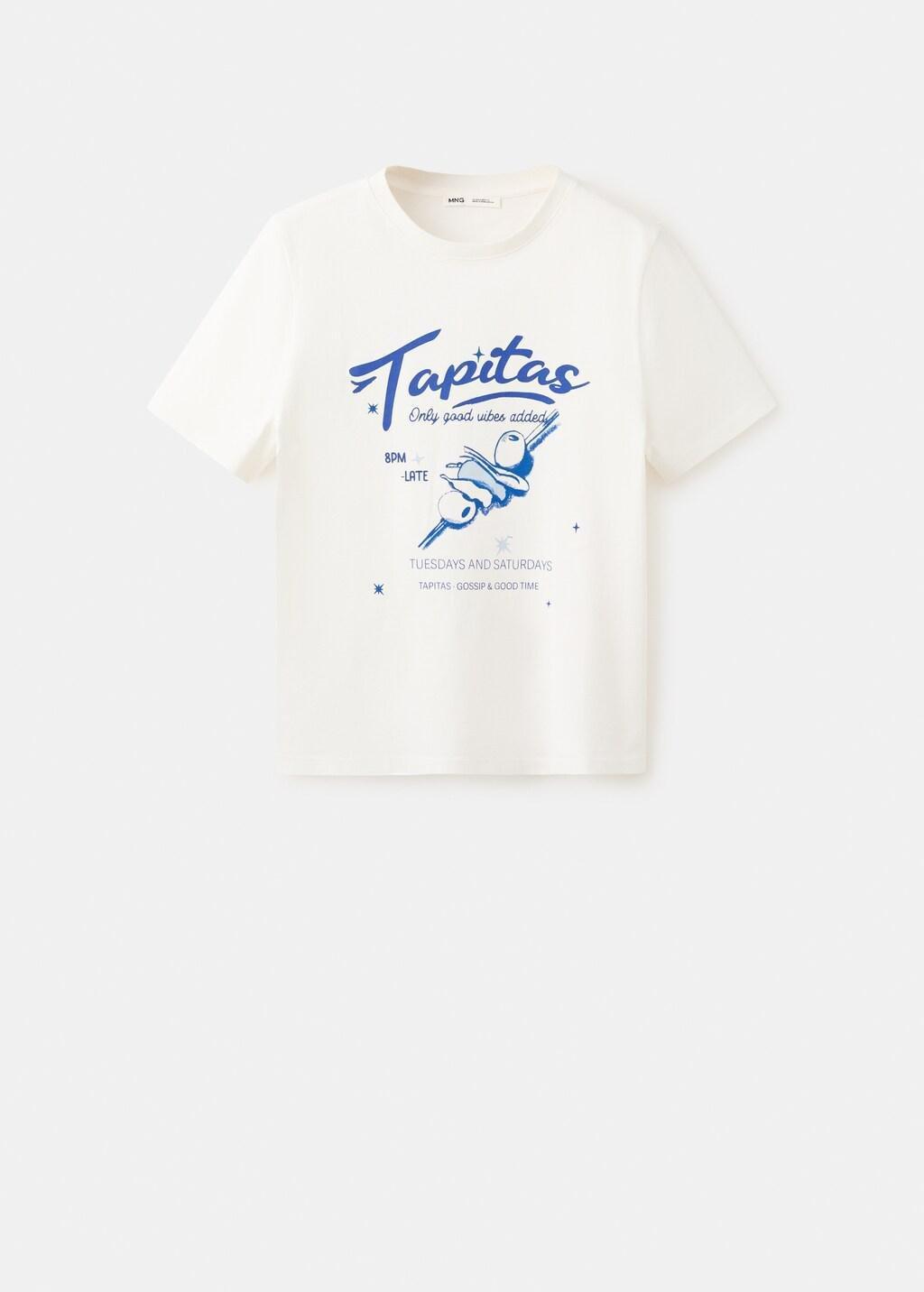 Blue Printed Cotton-Blend T-Shirt, Medium Blue, large image number 7