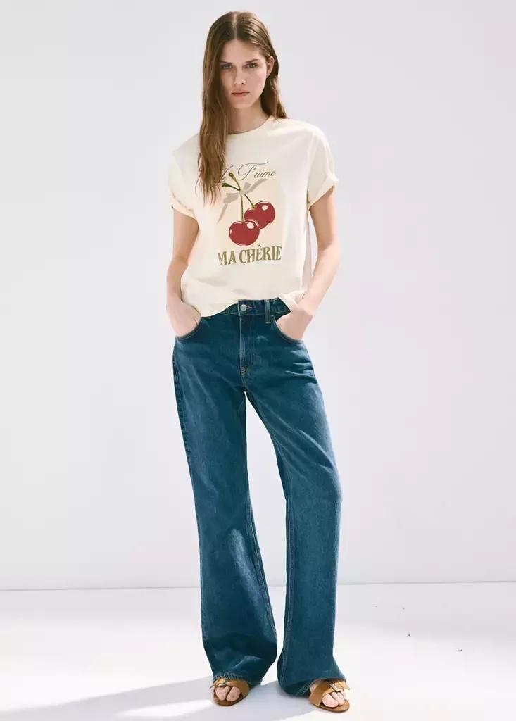 Red Printed Cotton-Blend T-Shirt, Red, large image number 0