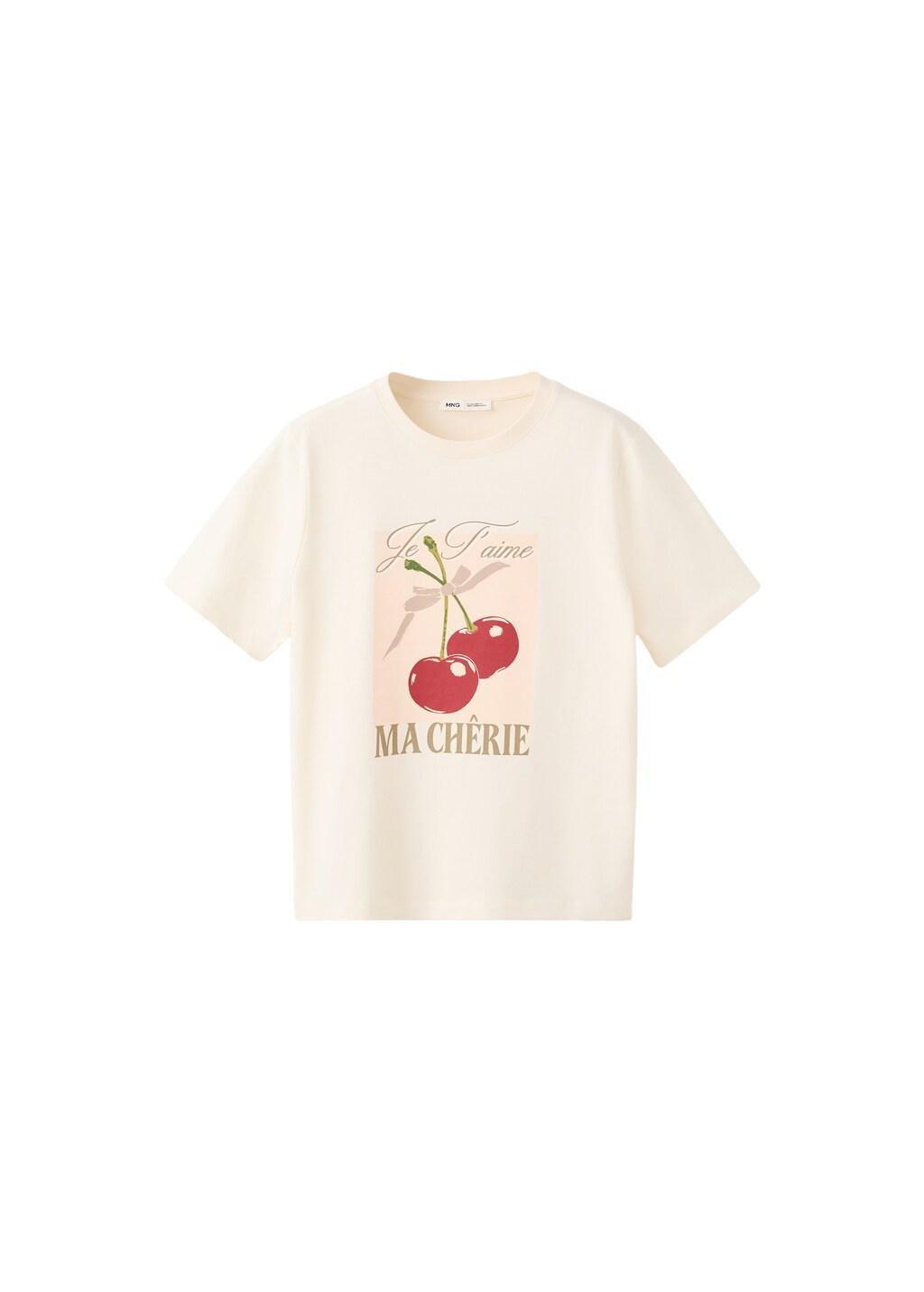 Red Printed Cotton-Blend T-Shirt, Red, large image number 4
