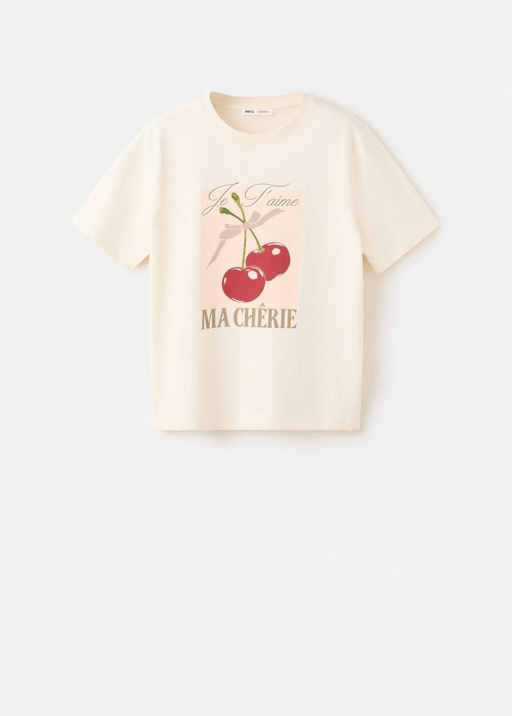 Red Printed Cotton-Blend T-Shirt, Red, large image number 5