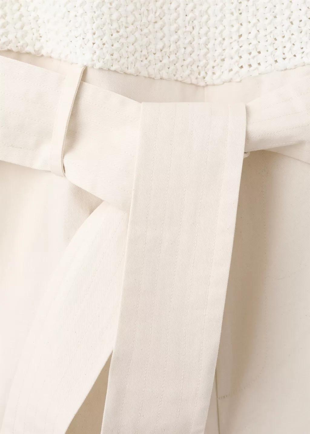 LIGHT BEIGE Combined knit jumpsuit with belt, Light Beige, large image number 5