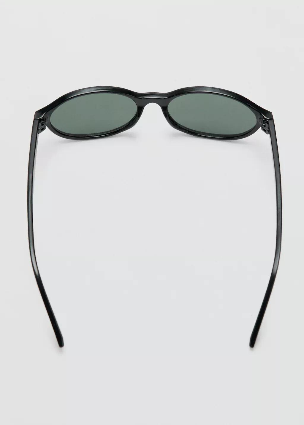 Black Rectangular-Frame Sunglasses, Black, large image number 1