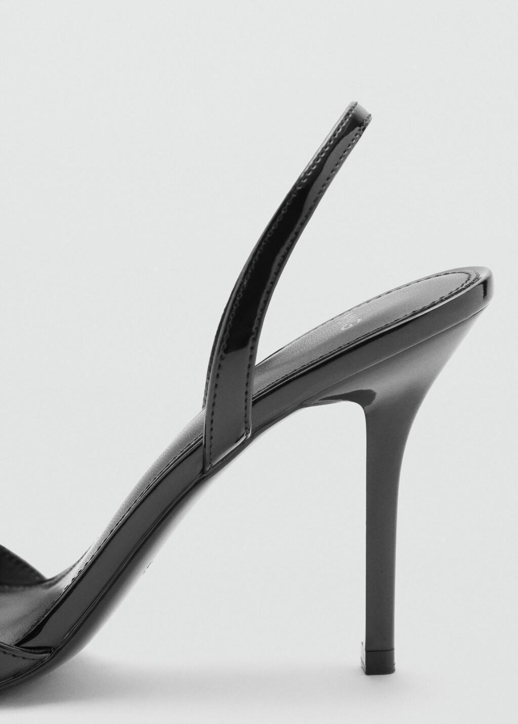 Black High-Heeled Sandals With Buckle Straps, Black, medium