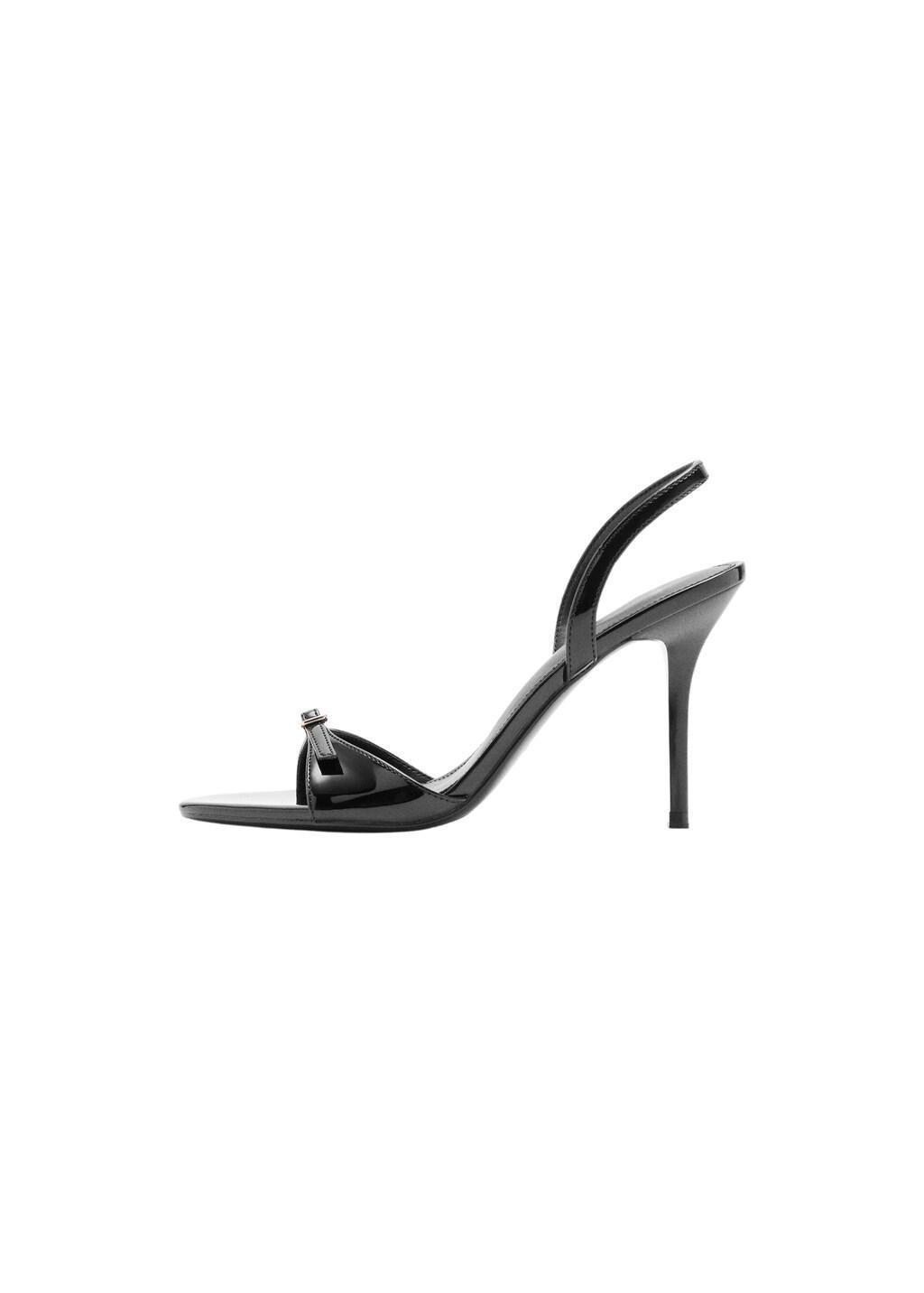 Black High-Heeled Sandals With Buckle Straps, Black, medium